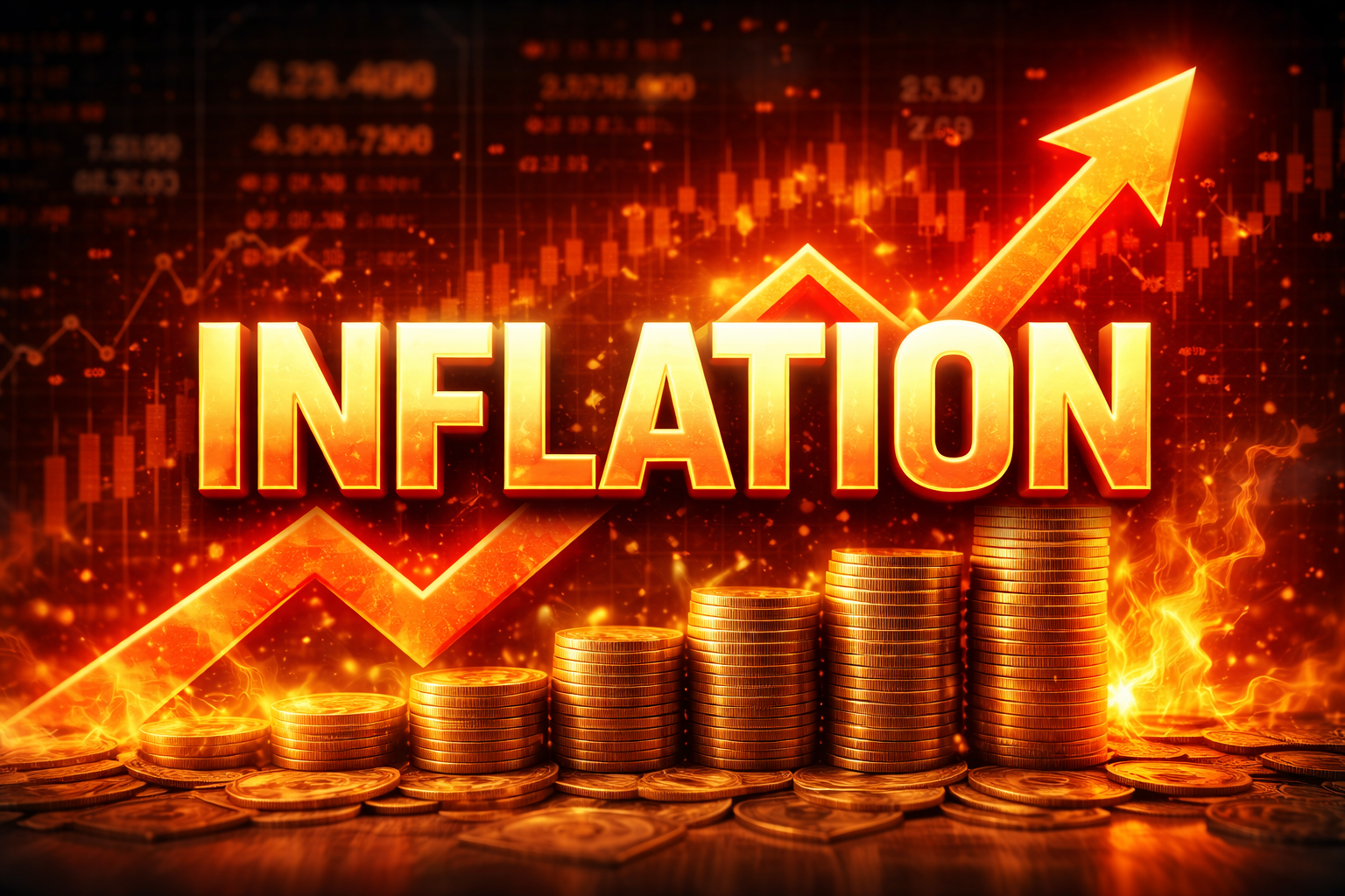 Inflation concept illustrating rising prices and economic pressure in the global economy.